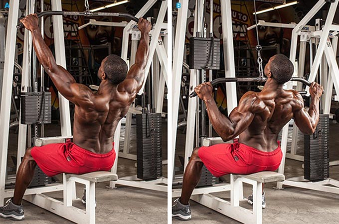 Lat pulldown best sale machine back exercises