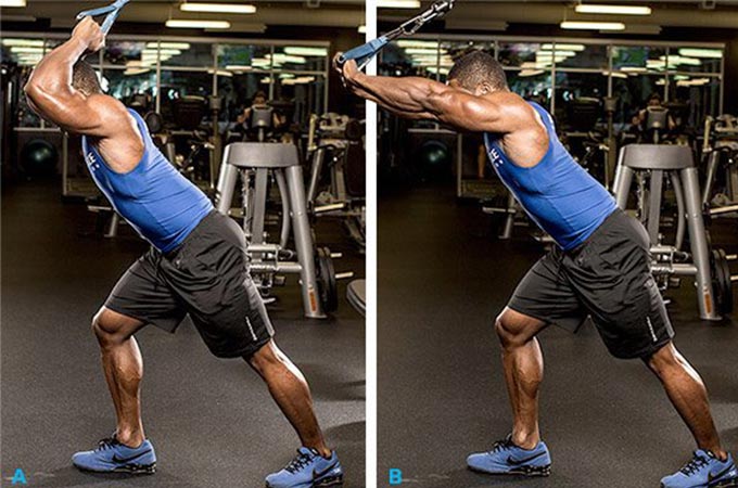 Overhead triceps extensions