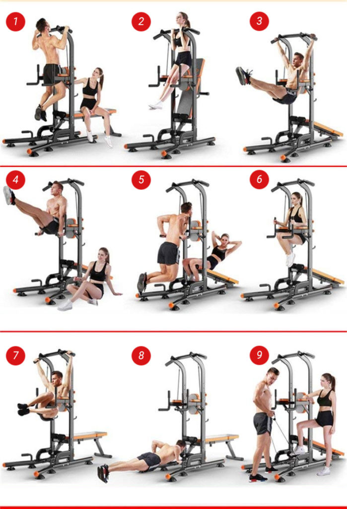 XFactor Power Tower 500 lbs with Weight Sit Up Bench