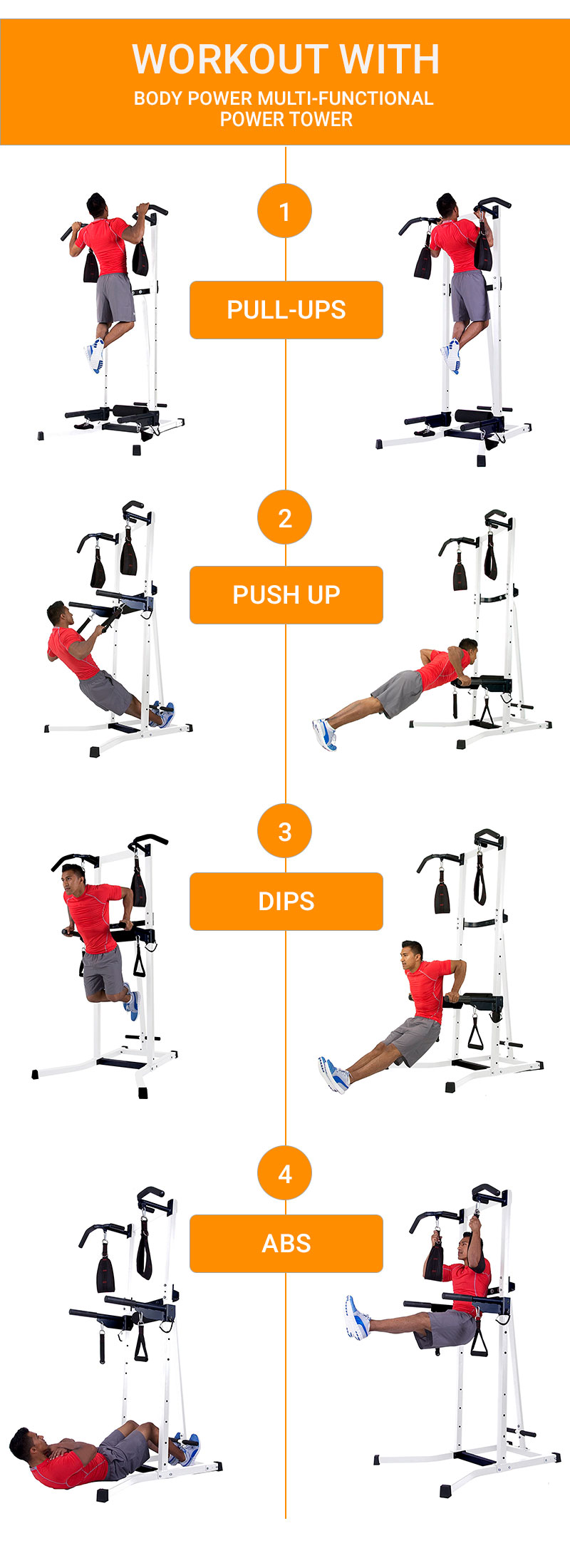 Body Power Multi-Functional Power Tower