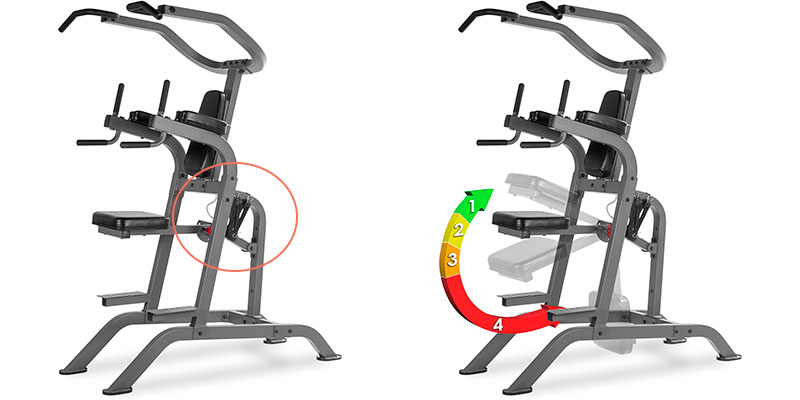 XMark Vertical Knee Raise Power Tower Powerbase XM-7632-34